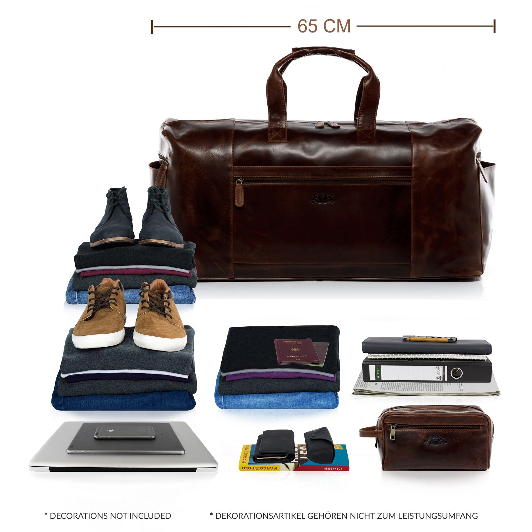 SID & VAIN Reisetasche groß Leder XXL BRISTOL  26856