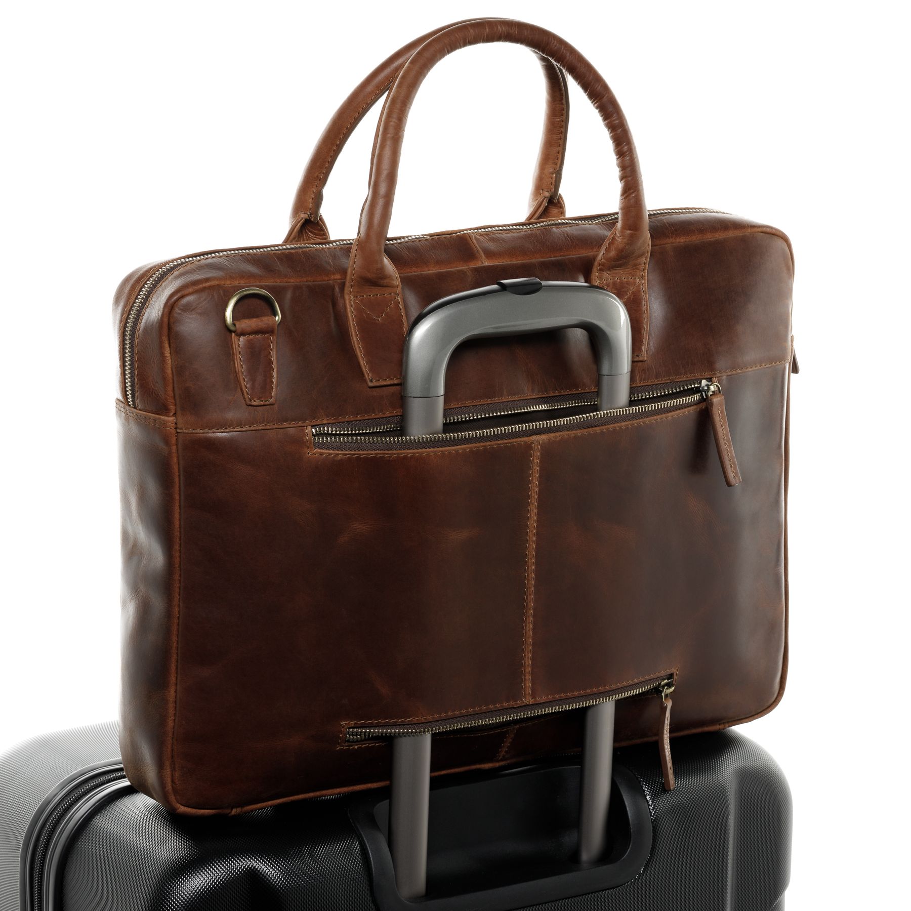 SID & VAIN Laptoptasche Leder Slim BOSTON  29357