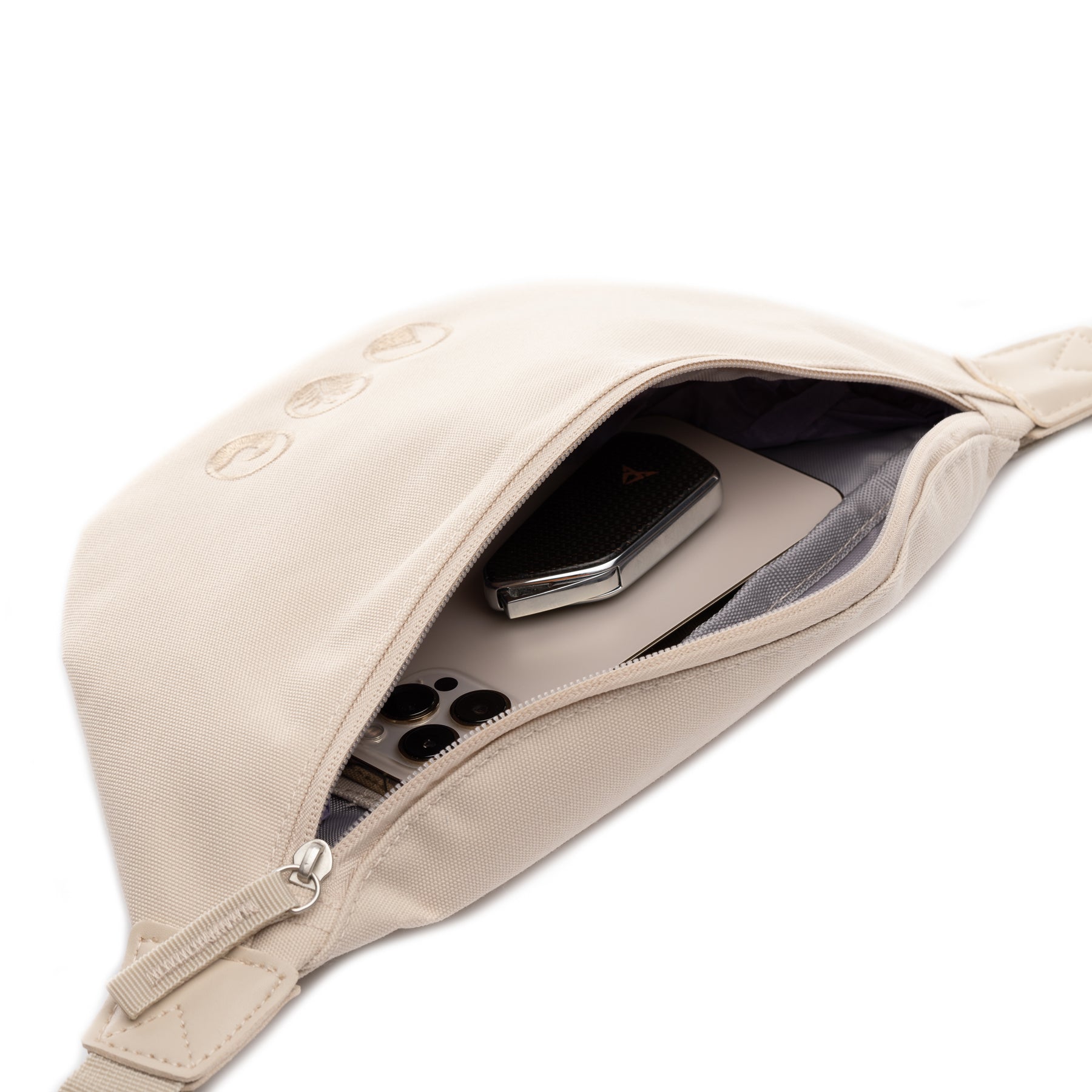 Umhängetasche LEI Bauchtasche Cross-body Bag Bum Bag beige schwarz 5