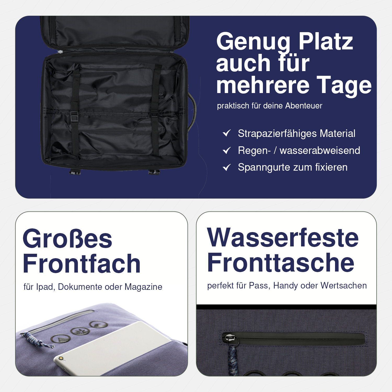 SONS OF ALOHA 2 in 1 Handgepäck-Koffer & Rucksack KANE 43455