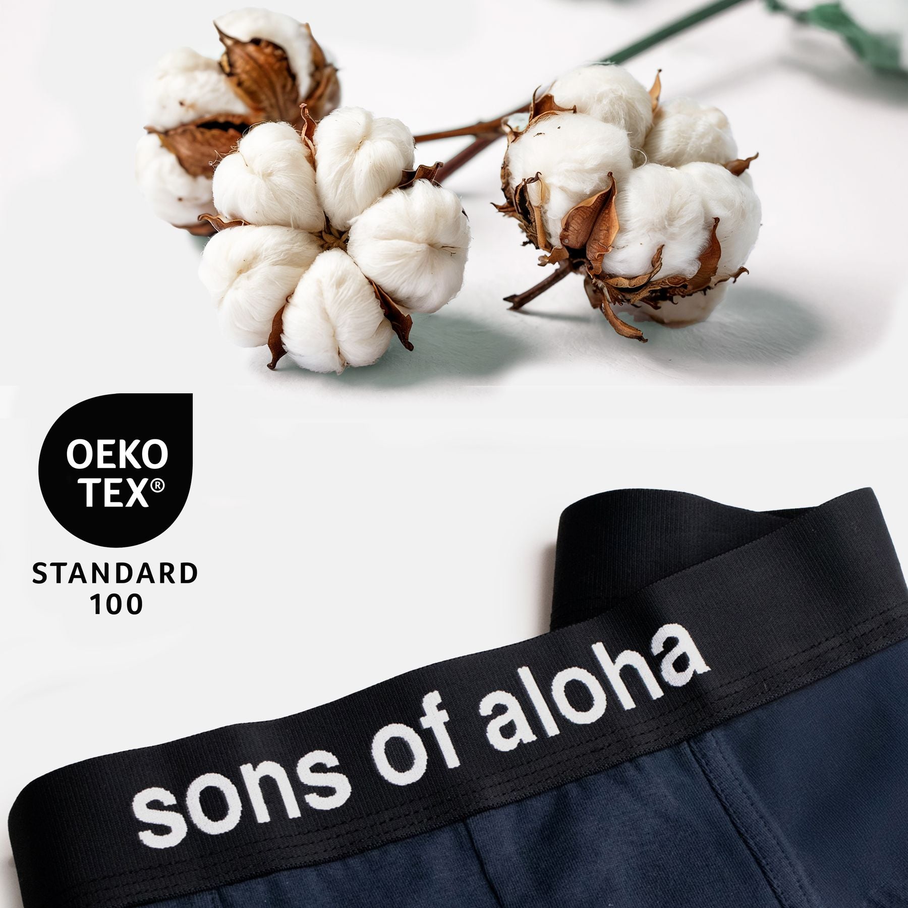 SONS OF ALOHA Boxershorts 6er Packung Männer Unterhosen Herren blau schwarz oder weiss 18