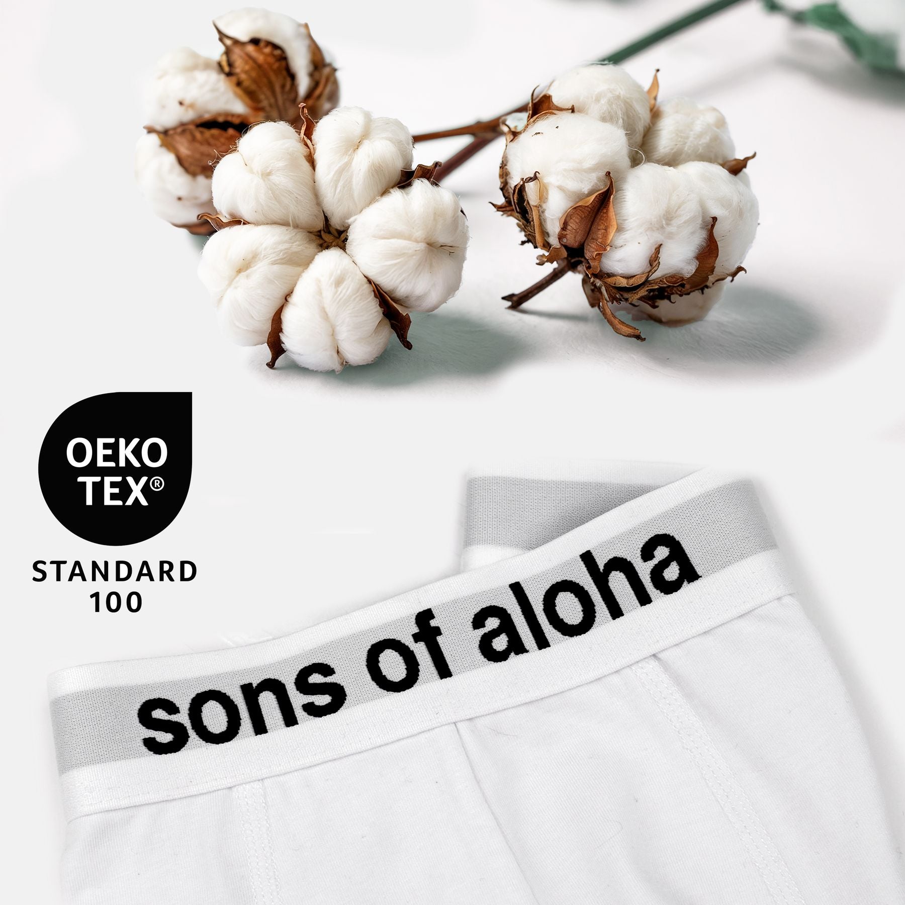 SONS OF ALOHA Boxershorts 6er Packung Männer Unterhosen Herren blau schwarz oder weiss 29