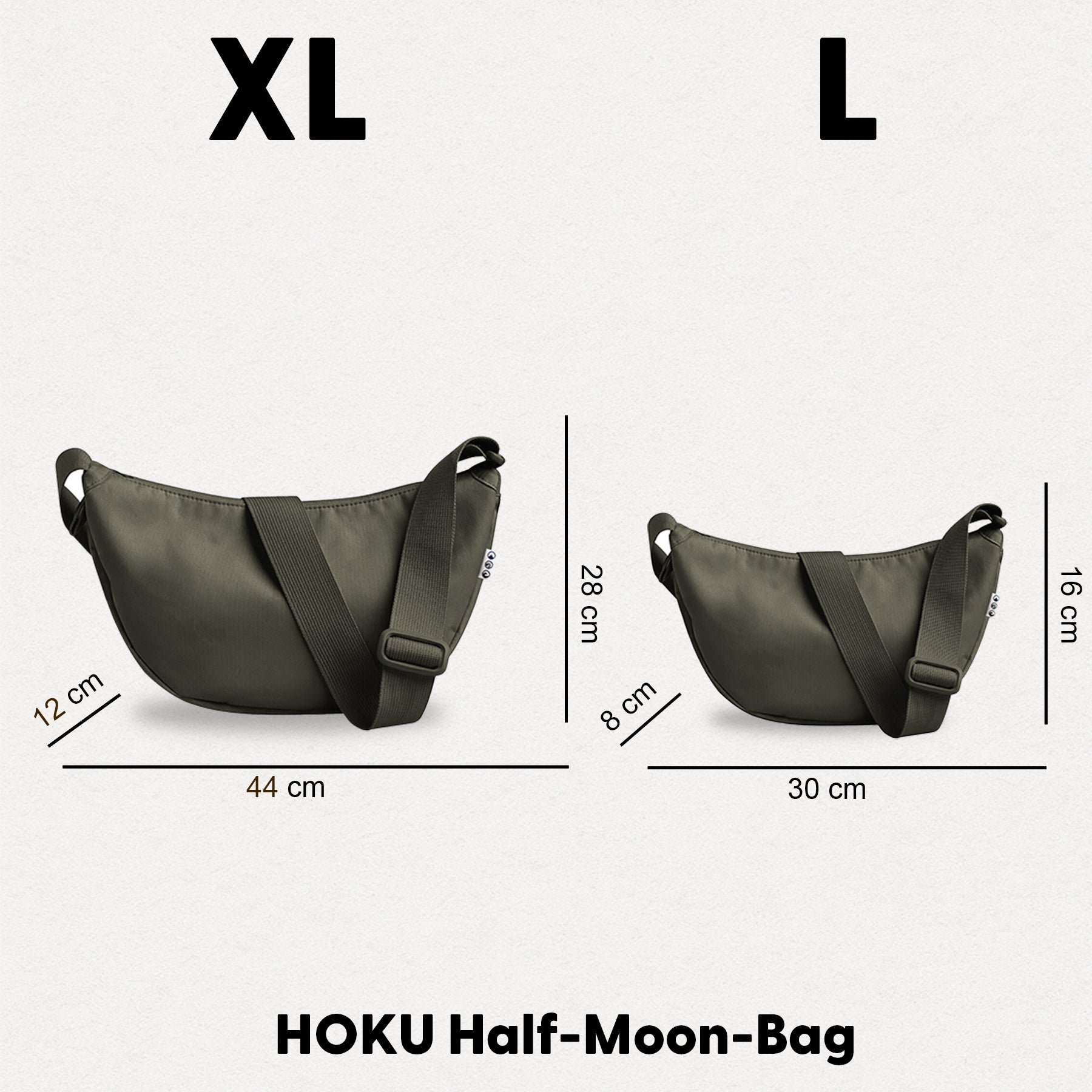 SONS OF ALOHA Moon-Bag Umhängetasche unisex Cross-body Bag Halbmond Tasche zum Umhängen khaki 50727