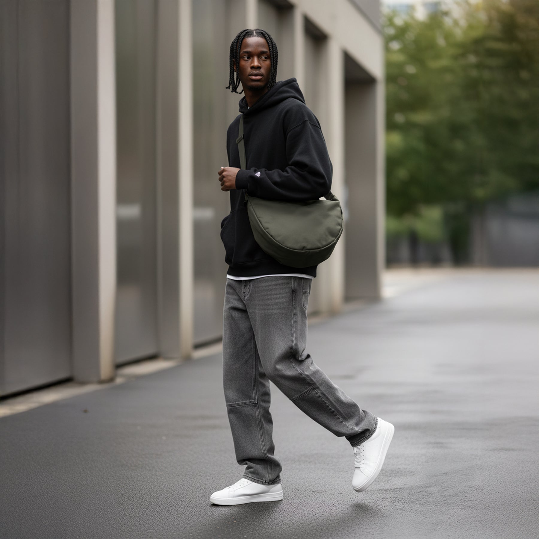 SONS OF ALOHA Moon-Bag Umhängetasche unisex Cross-body Bag Halbmond Tasche zum Umhängen khaki 50728