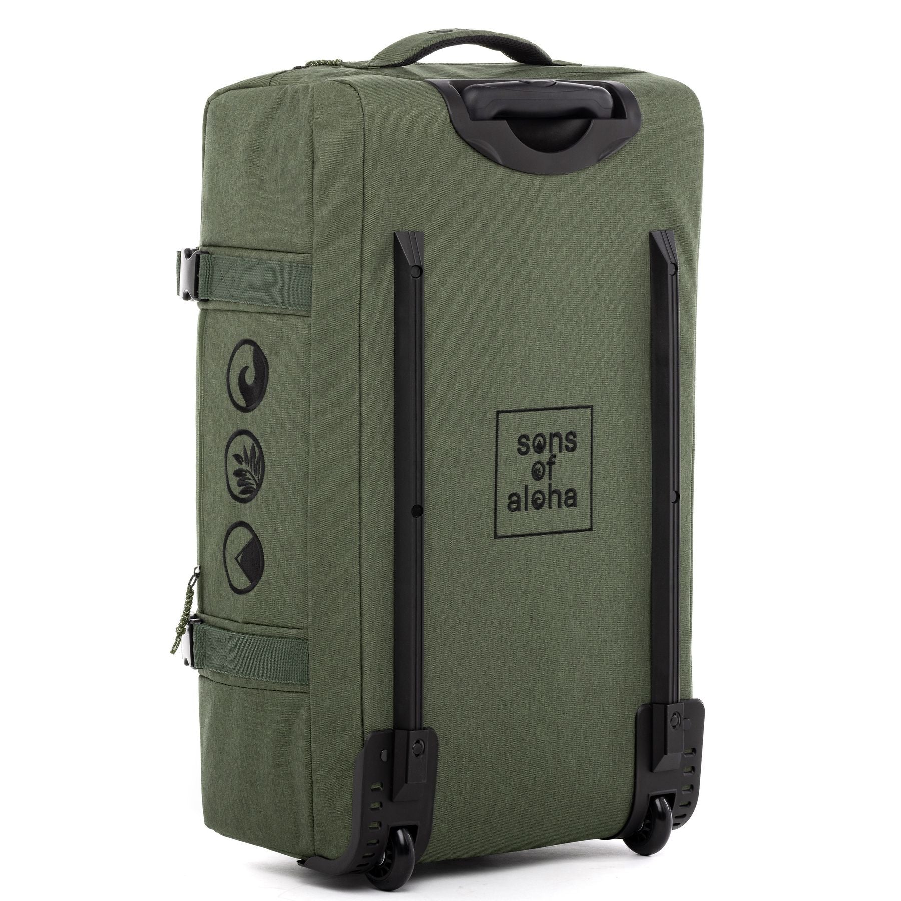 Reisetasche mit Rollen MAKAI Rollkoffer olive oder schwarz 4