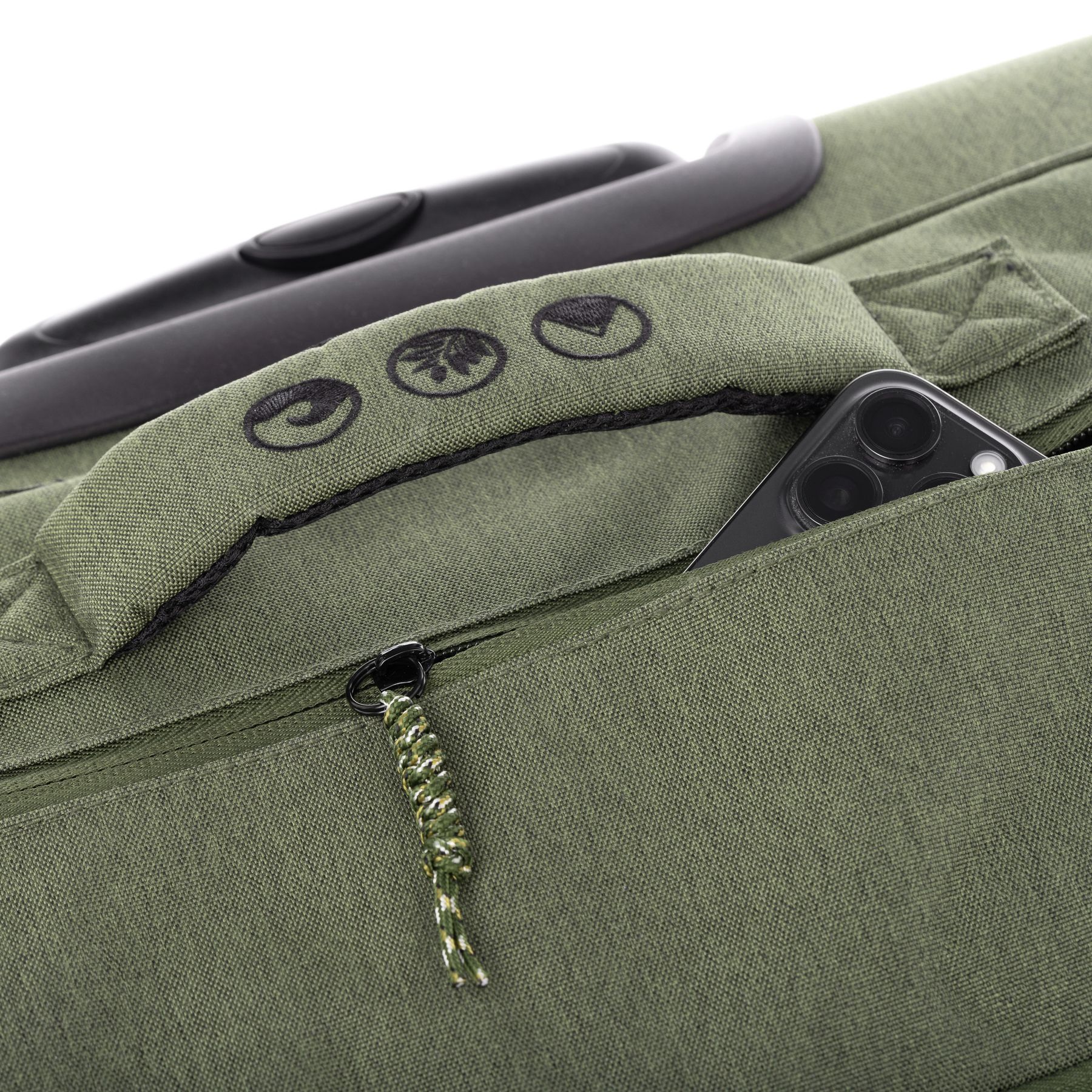 Reisetasche mit Rollen MAKAI Rollkoffer olive oder schwarz 8