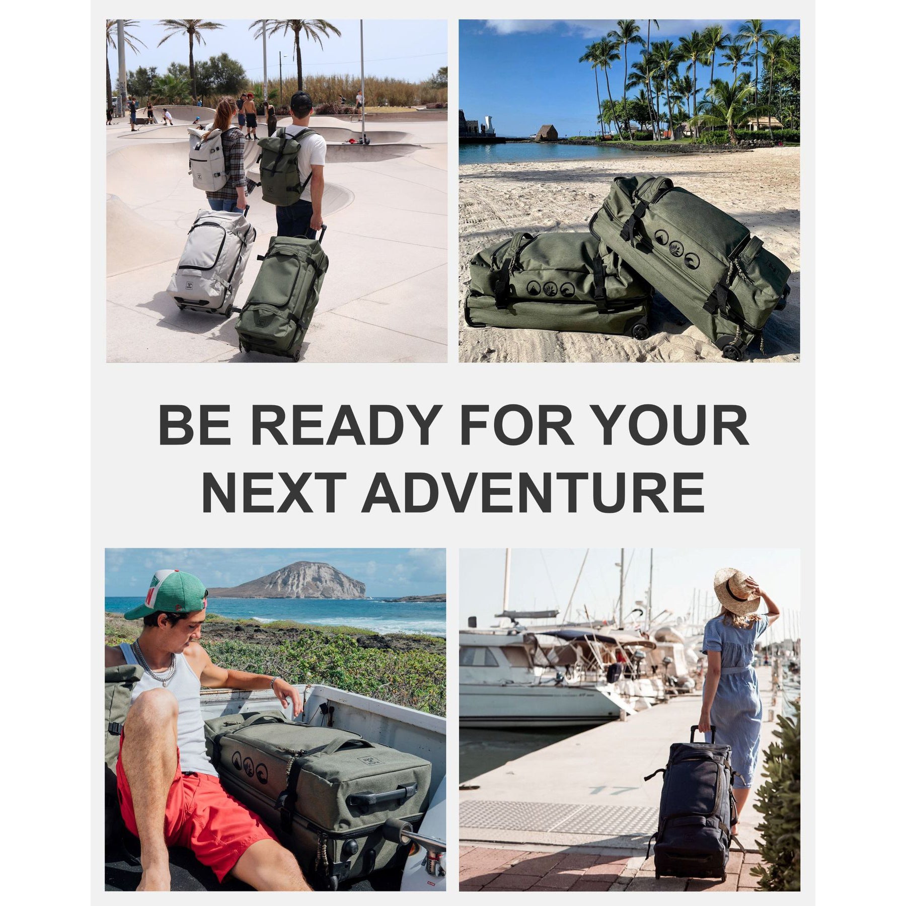 Reisetaschen mit Rollen Duffel trolley SONS OF ALOHA RPET KANE 