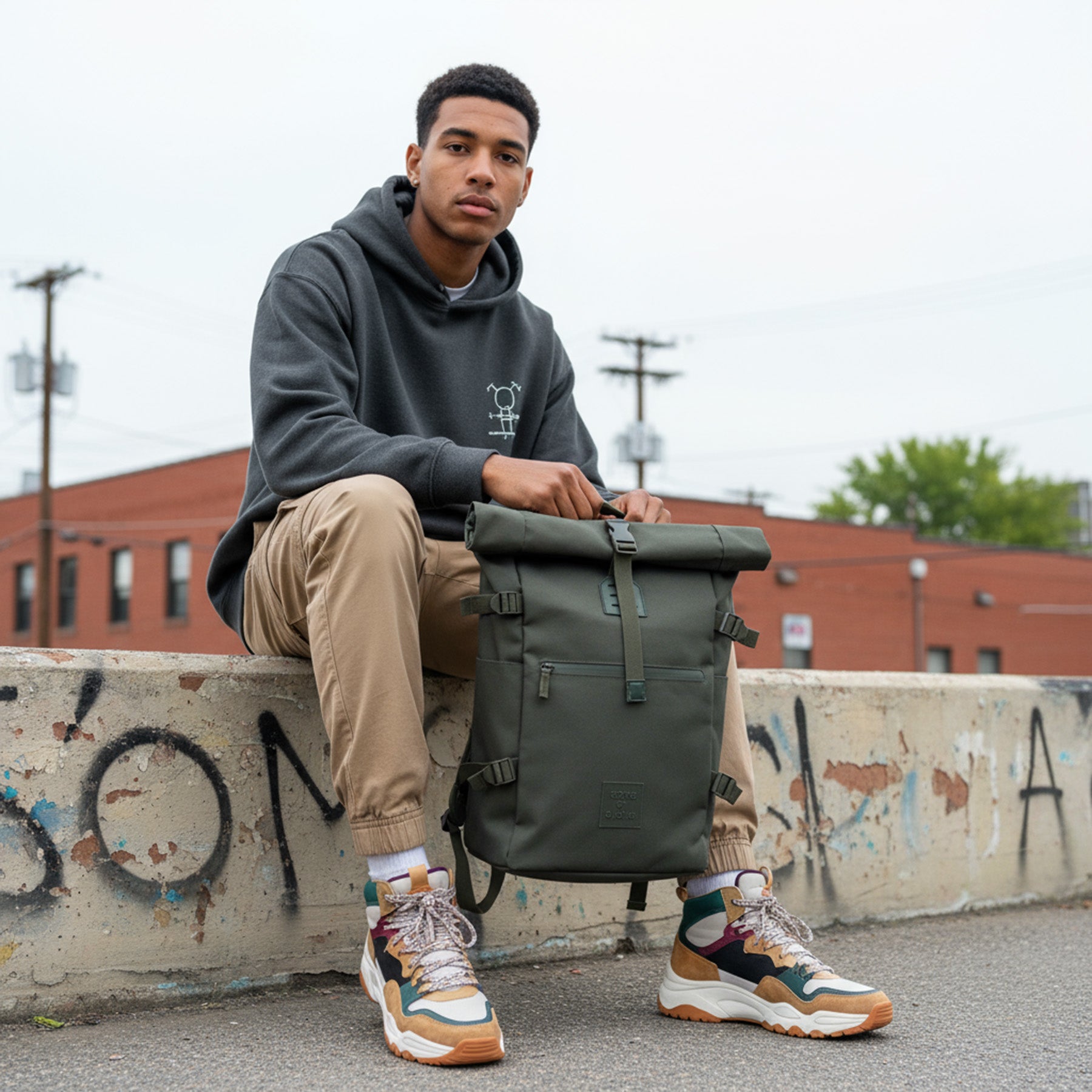 Rolltop Rucksack KANE 15" Laptopfach nachhaltiges Material