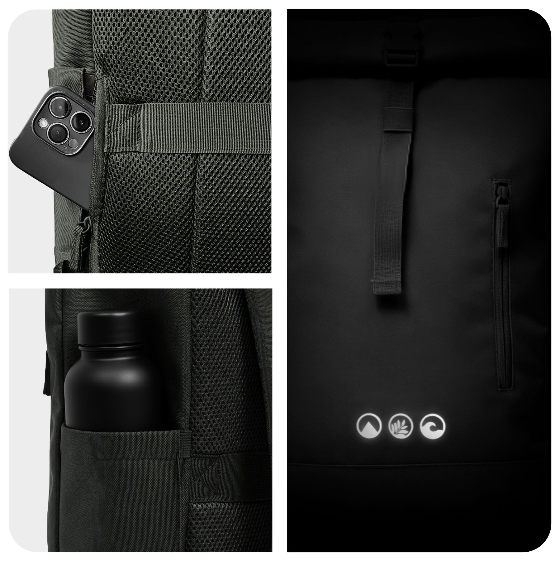 Rolltop Rucksack gross - Backpack SONS OF ALOHA Laptop-Fach Schuh-Fach