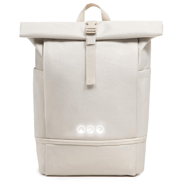 coque réfléchissante beige / avec compartiment à chaussures