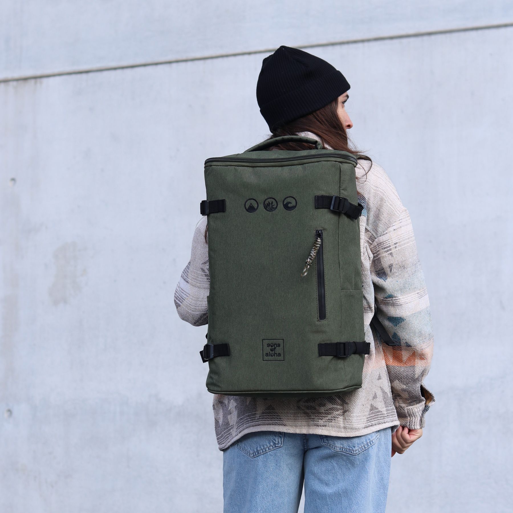 SOA-toploader SONS OF ALOHA RPET KOLOA olive 36935