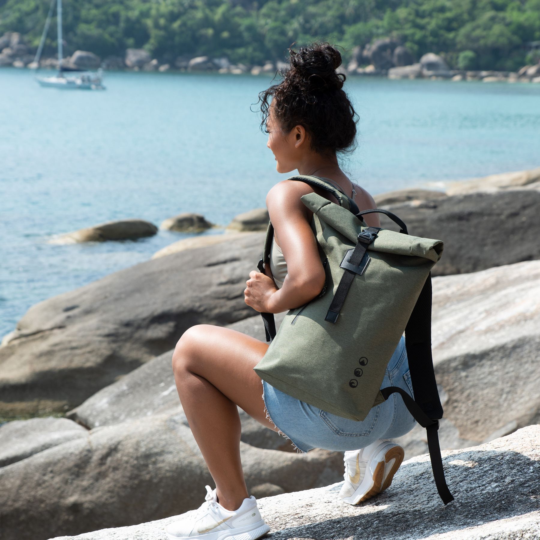 SONS OF ALOHA Rolltop Rucksack Damen schmal & klein ALANI 37188