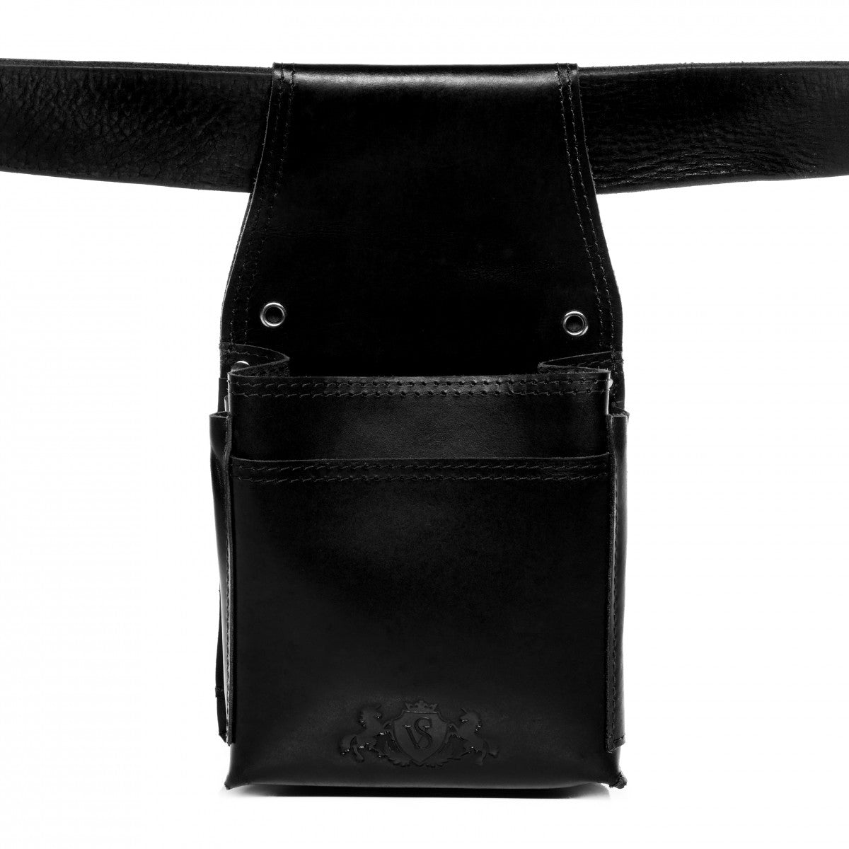 SID & VAIN Kellner Geldbeutel und Holster Leder ABERDEEN combi-schwarz 12305