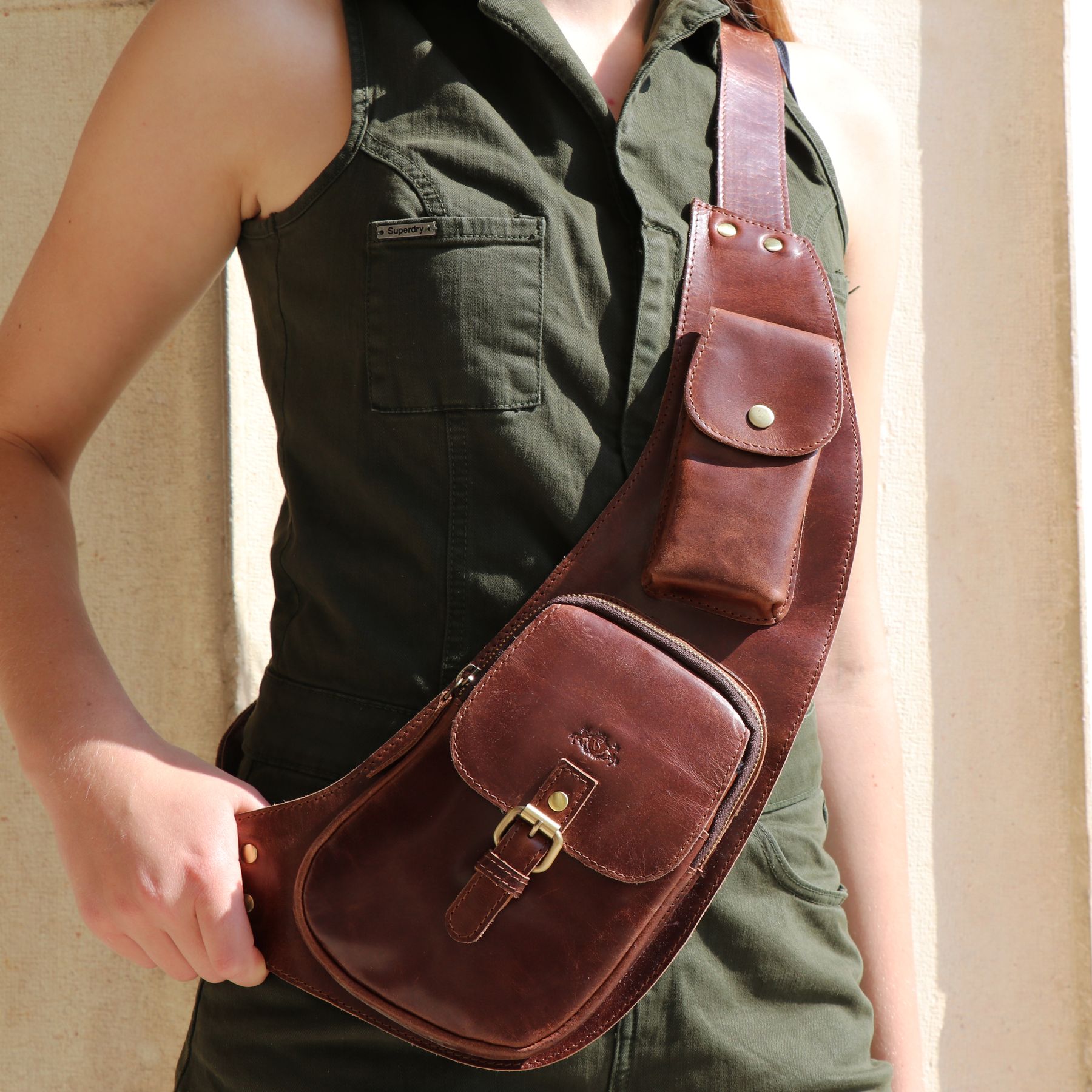 SID & VAIN Bauchtasche DUDLEY braun-cognac 12760