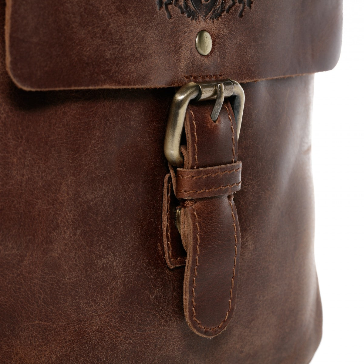 SID & VAIN Messenger Bag Leder Postbag klein ORLANDO braun-cognac 12586