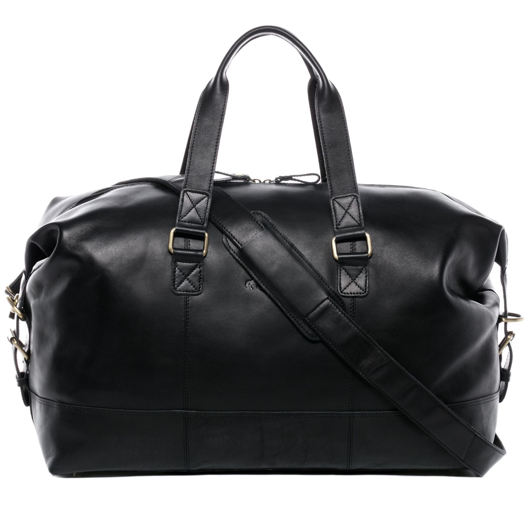 SID & VAIN Reisetasche Weekender Leder YALE schwarz 12848