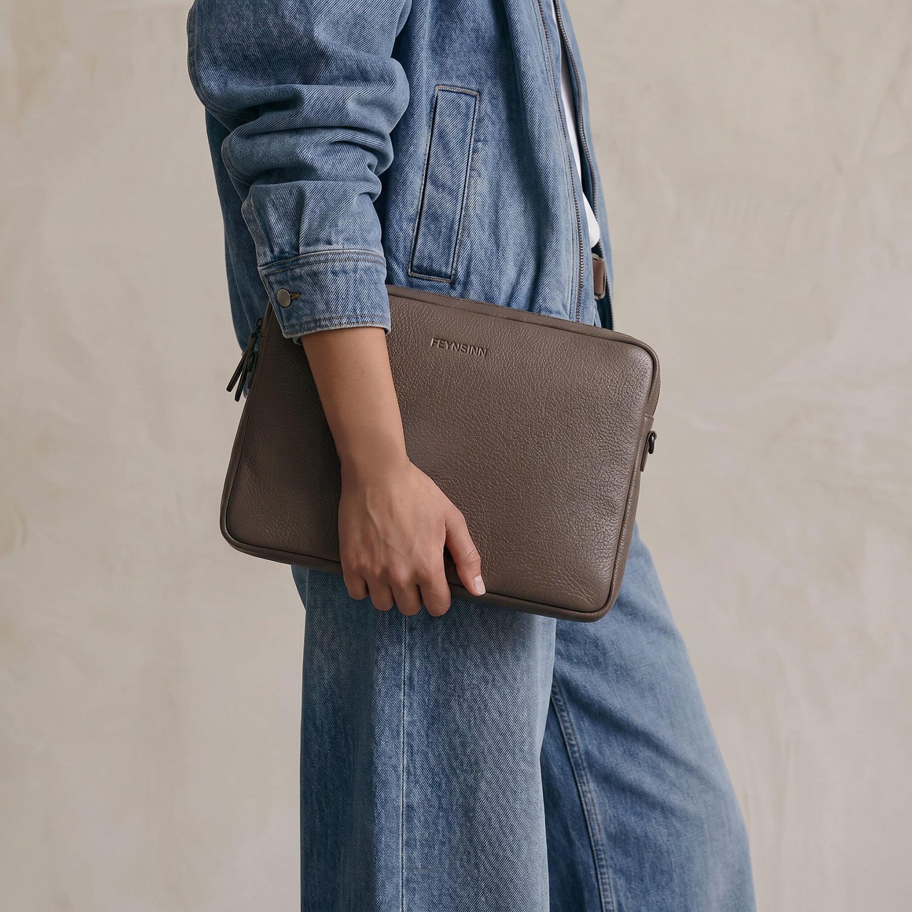 Laptoptasche Schultertasche Leder