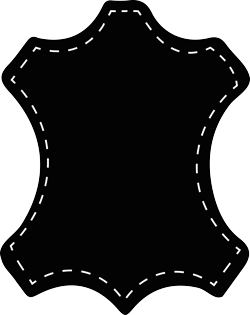 Leder icon in schwarz