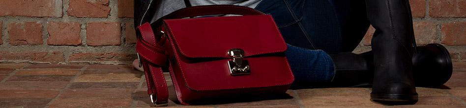 Leather bag red Banner