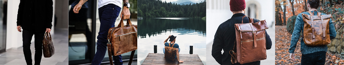 Mens leather sales handbags online